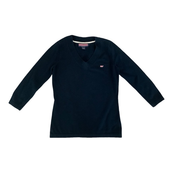 Vineyard Vines Womens Navy V Neck Sweater S - Picture 1 of 5